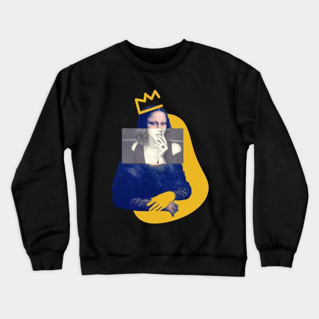 Cool Monalisa Crewneck Sweatshirt by Untitled-Shop⭐⭐⭐⭐⭐